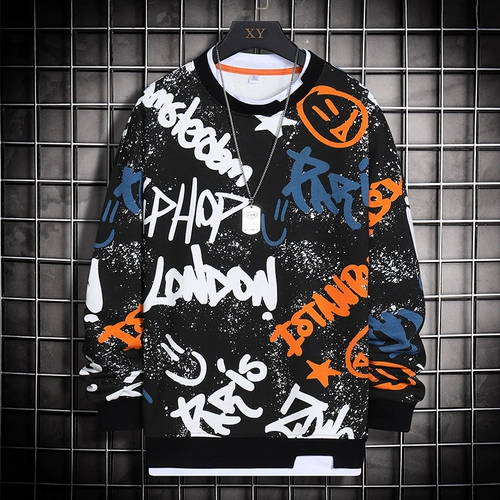 Демисезонная модная универсальная толстовка для отдыха, круглый воротник, оверсайз