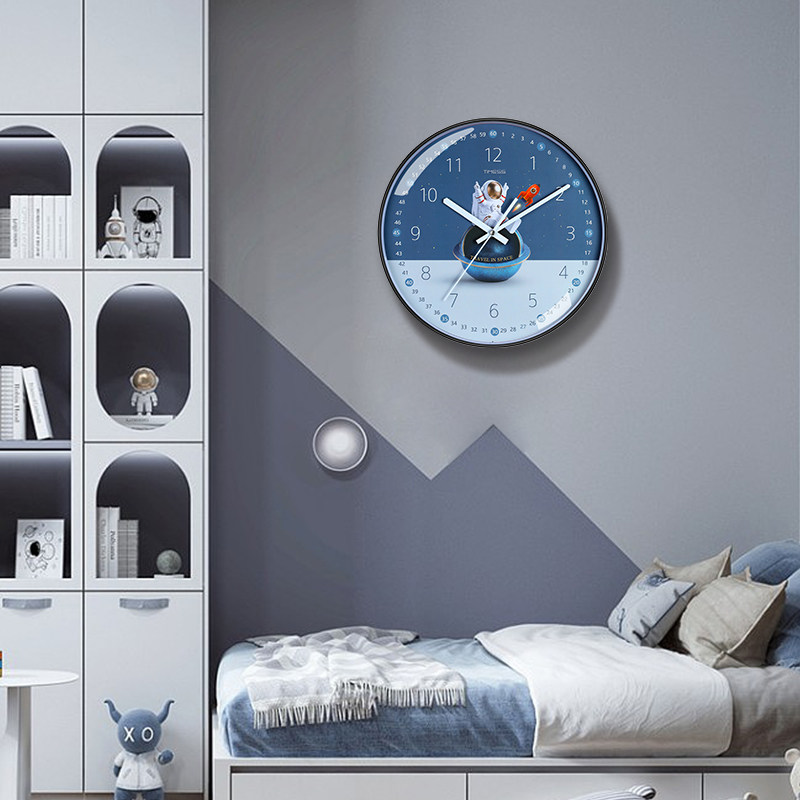 TIMESS Watch Watch Watch Hall Household Fashion Creativity Simple Silent Punch-Free Astronaut Watch