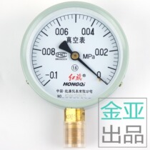 Hongqi pressure gauge Y100-1 6MPA water pressure gauge Vacuum gauge barometer boiler table 4 points DN15