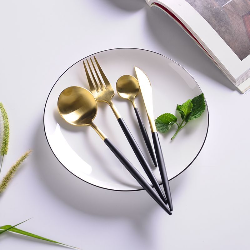 Nordic knife and fork spoon household steak fork 304 stainless steel European spoon full set of ins net red eat western tableware