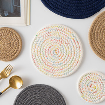 Heat insulation mat table anti-scalding placemats home Japanese-style heat-resistant Net red ins Nordic large dishes plate bowl mat coaster