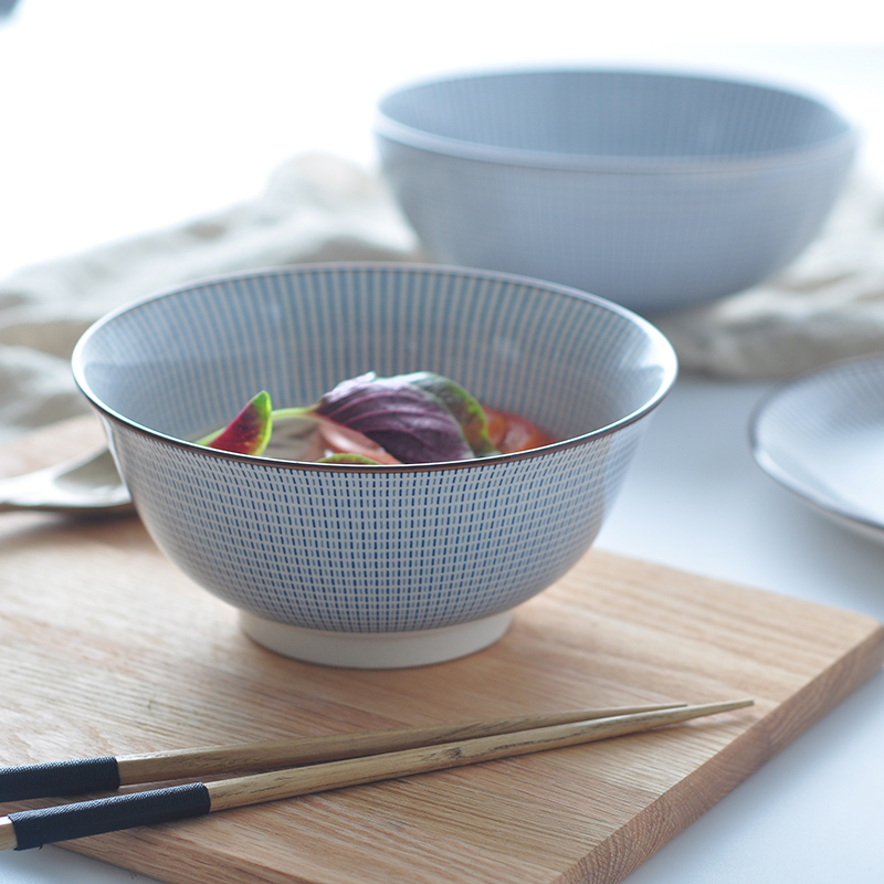 Dishes set household rice bowl to eat adult large bowl soup bowl large ceramic plate noodle bowl plate Japanese tableware