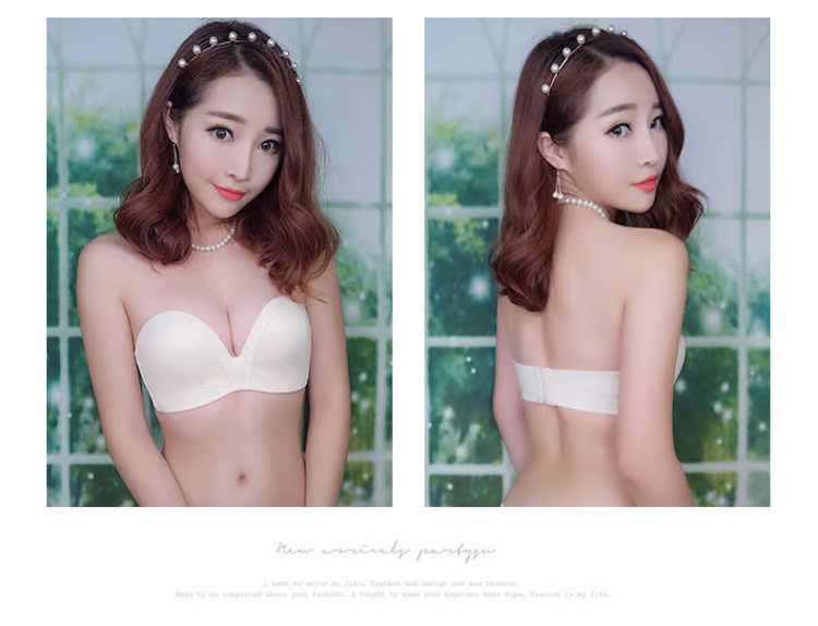 Phần mỏng mà không quây trượt chống trượt dày đồ lót nữ ống hàng đầu ngực ngực dán áo ngực vô hình trên áo ngực tập hợp đồ lót phụ nữ