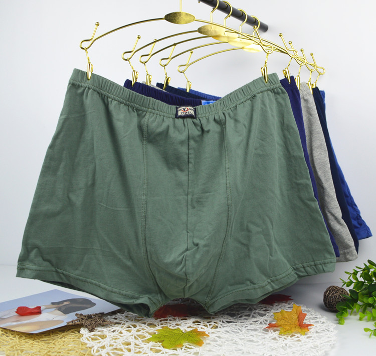 Quần đùi boxer nam và trung niên, ông già, bông, ông già, quần to, cotton, béo, đồ lót bốn góc, quần short quần lót nam sexy