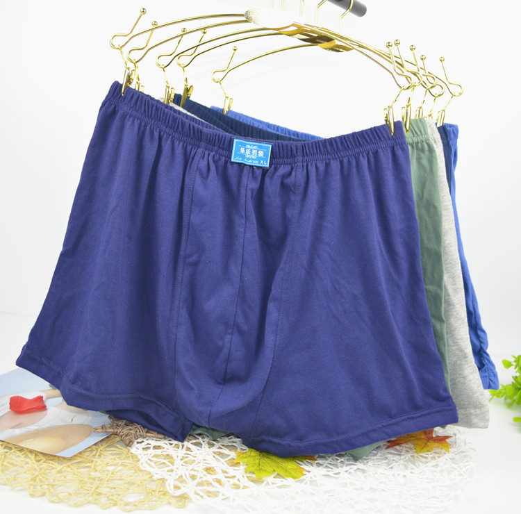 Quần đùi boxer nam và trung niên, ông già, bông, ông già, quần to, cotton, béo, đồ lót bốn góc, quần short quần lót nam sexy