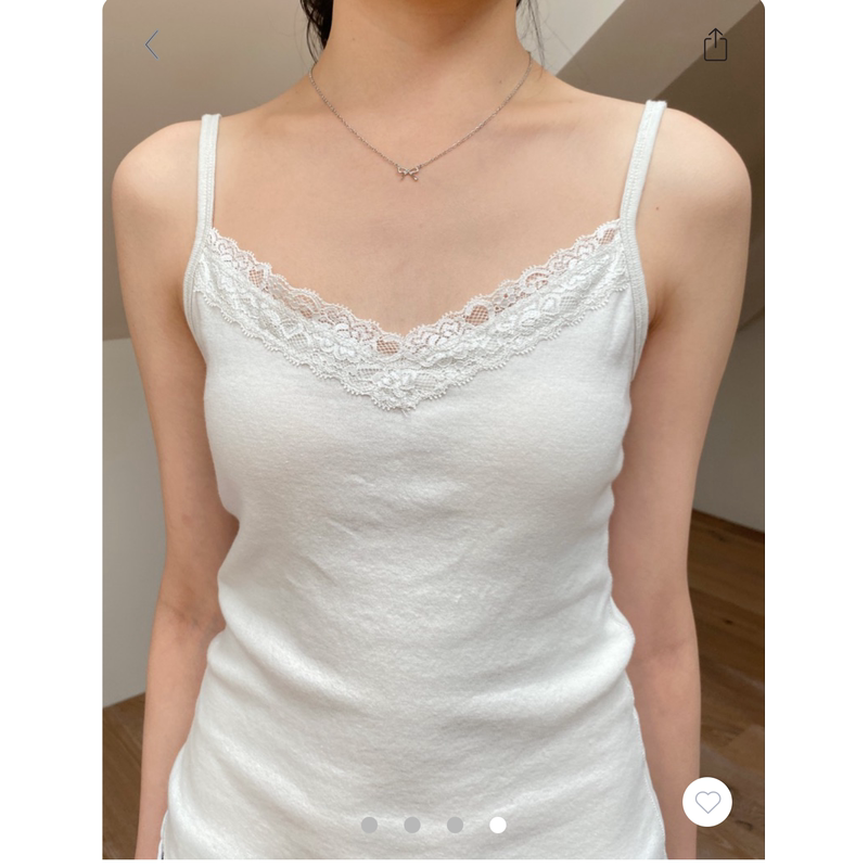 Brandy Bm White Lace-Trimmed Pure Cotton Camisole for Women, Can Be Worn as an Inner Layer or Outer Top Brandy Bm White Lace-Trimmed Pure Cotton Camisole for Women, Can Be Worn as an Inner Layer or Outer Top