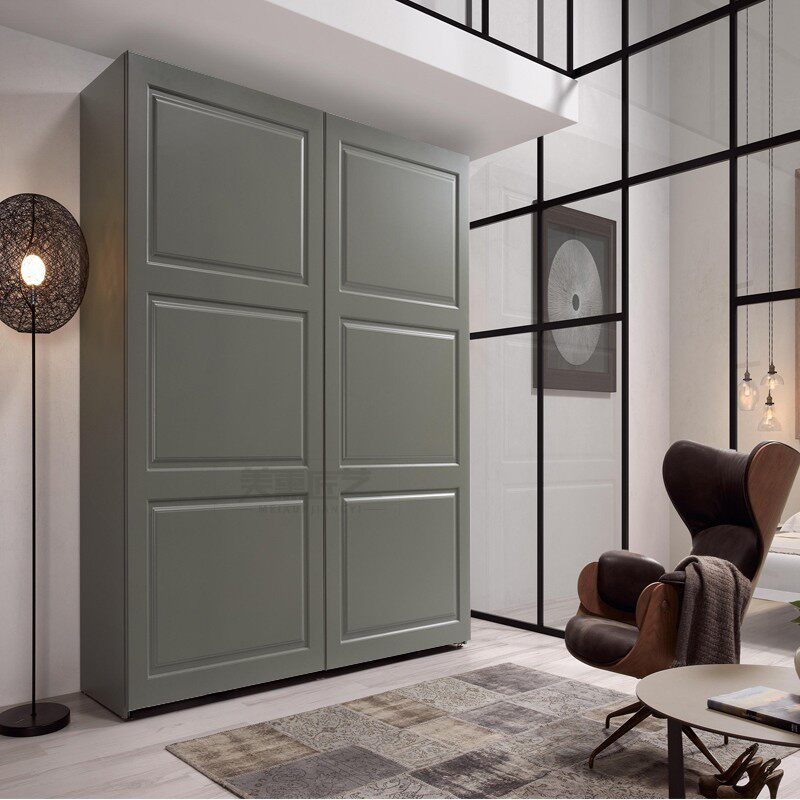 Eurostyle wardrobe Ramen grey 1 8m1 6 m 2 2 m Custom Provincial space Small family style thin closet Inwind