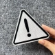 Наклейка с алмазом -рефлексивным белым предупреждением
