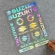 Наклейки Suzuki, вырезаемые лазером