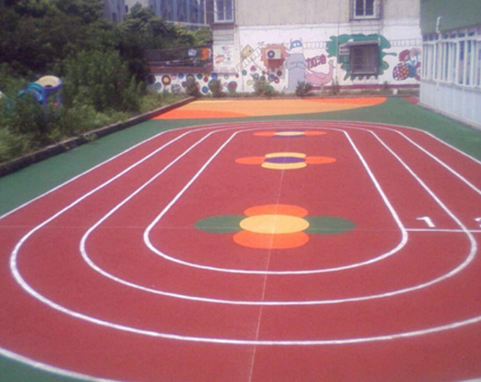Plastic basketball court, kindergarten rubber field, park rubber particles, plastic runway, yard floor construction