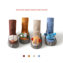 20 years of autumn and winter New Baby floor socks cute doll baby toddler socks leather-based non-slip children early education socks