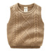Áo vest bé trai vest vest cotton 18 mùa thu mới trẻ em dệt kim clip clip bé cotton cổ tròn vest quần áo em bé Áo ghi lê