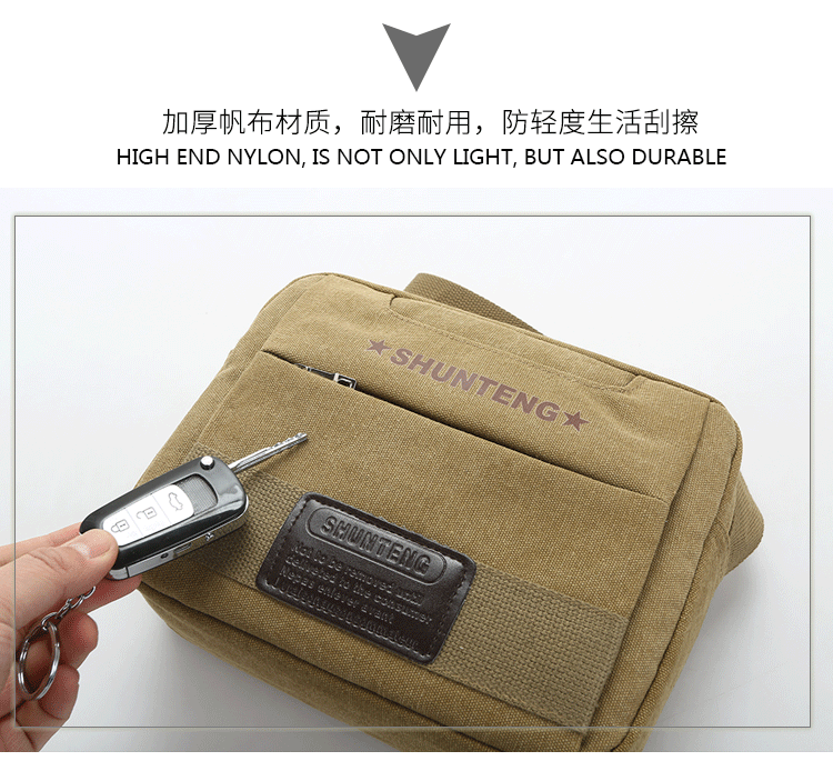 Vải Nam Túi Vai Túi Messenger Giản Dị Vai Túi Túi Nhỏ Bộ Sưu Tập Tiền Túi Kinh Doanh Wearable Công Cụ Đơn Giản Túi túi đeo chéo nữ