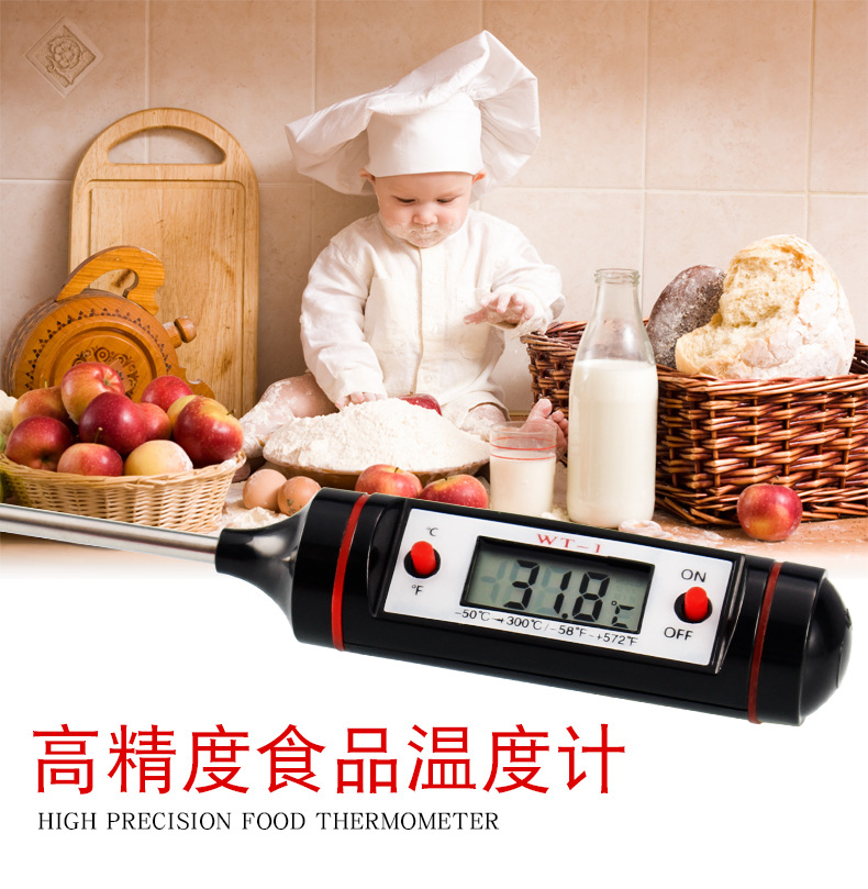 Food food pen needle thermometer probe electronic digital display digital liquid barbecue oil thermometer baking glaze