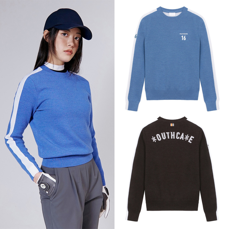 Autumn and Winter New Korean Women's Knitwear, Sports Golf Trendy Simple Design, High-End Luxury Sweater