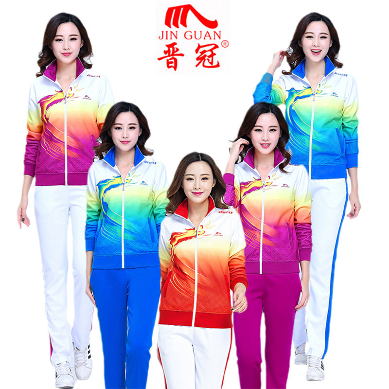 Jinguan China Dream Sportswear Suit for men and women The new group clothes square dance Jiamusi Sport Long sleeves Two sets