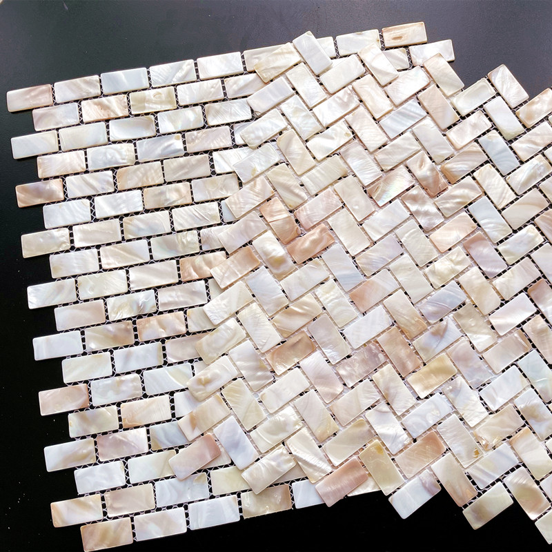 afsj shell mosaic natural pink artificial character mesh collage background wall bar counter bathroom tiles Xuanguan modern dress