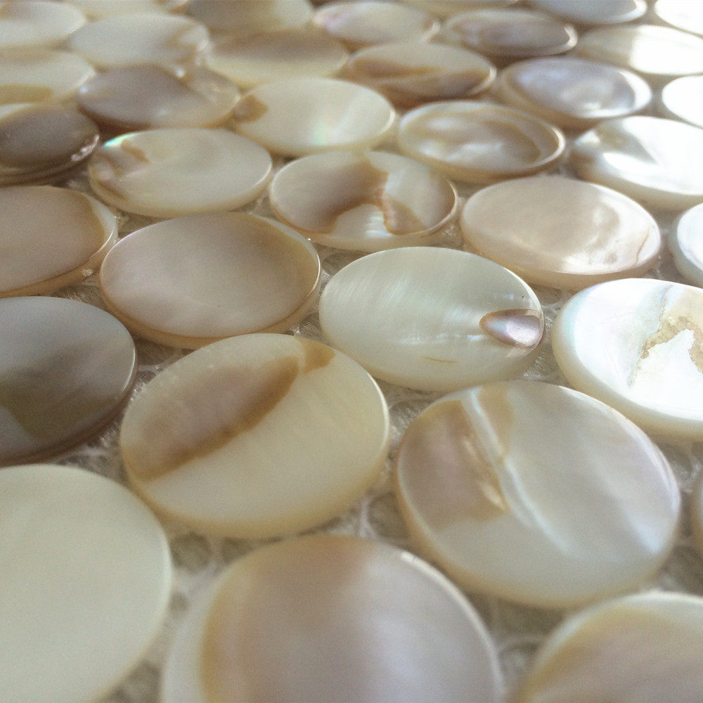 (Aofei)Round oil flower shell mosaic tile natural environmental protection low-key luxury interior decoration