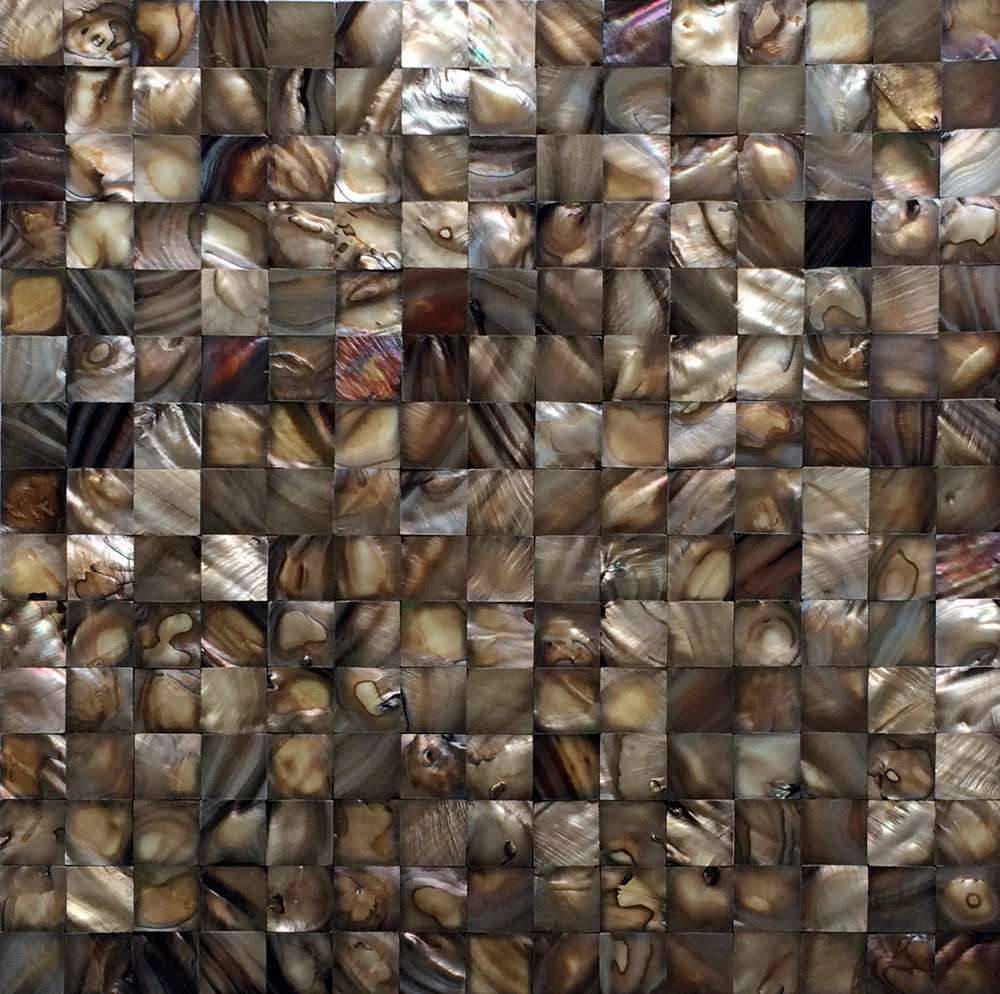 AFSJ brown dark shell mosaic mosaic tiles suitable for TV wall entrance kitchen powder room genuine products