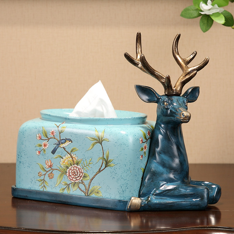 Eurostyle Retro Paper Towel Box Living Room Tea Table Sample Room Soft-mounted American Creative Toilet Paper Box Home Decoration Pendulum