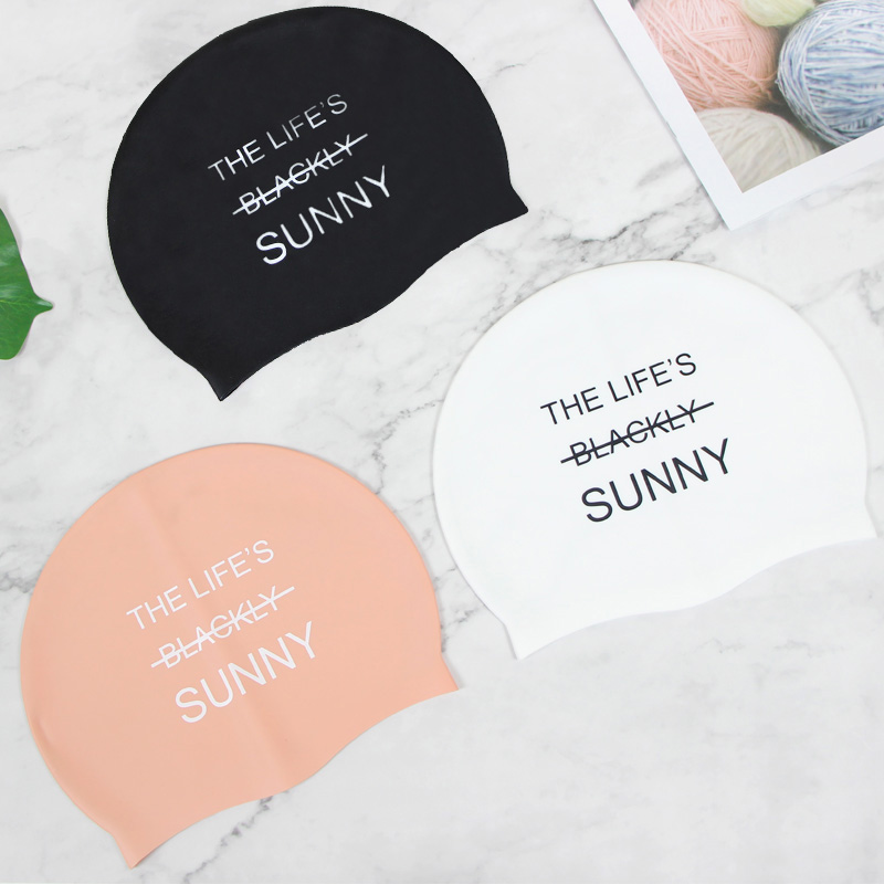 Waterproof ear gel silicone swimming cap woman long hair large number not let-head adult male and female universal spa professional swimming cap