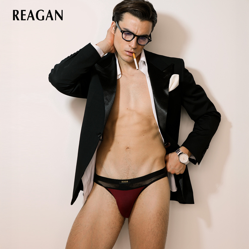 Ub912 Light-Transmitting Series Men's Mesh Black Mesh Briefs Formal Underwear