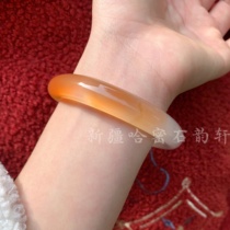 (natural floating red Manau bracelet) Stone rhyming with sugar playful lychee jelly jade medullary flower Hanfu New Chinese qipao