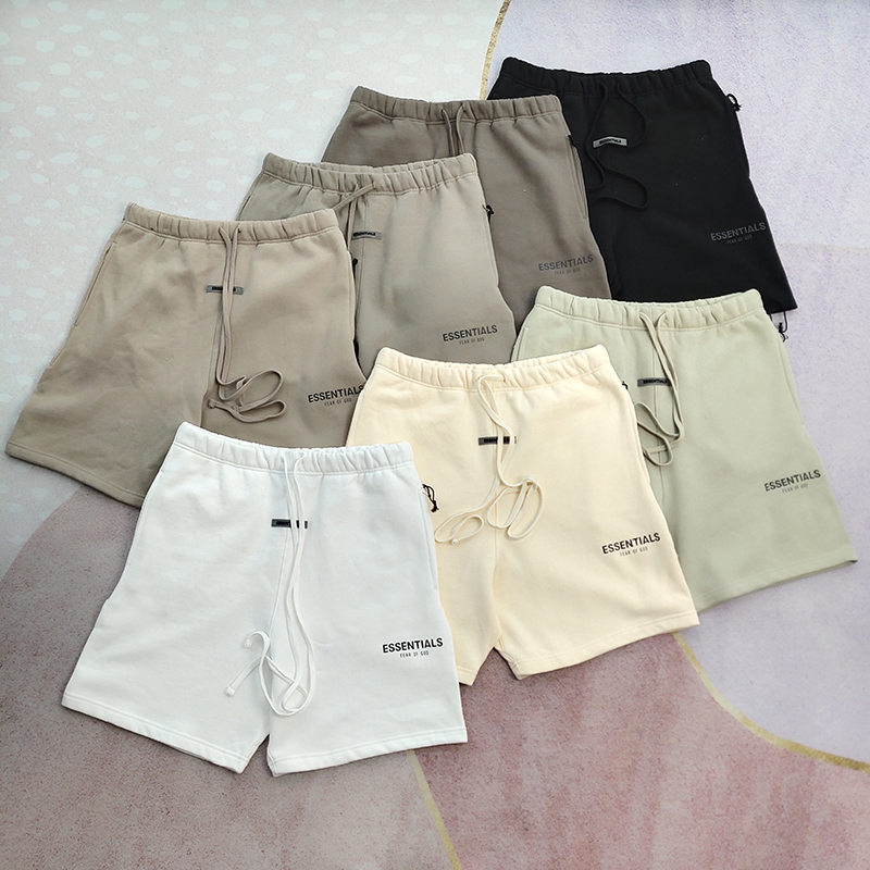 Correct version essentials seven-color cotton European and American high street long streamer shorts