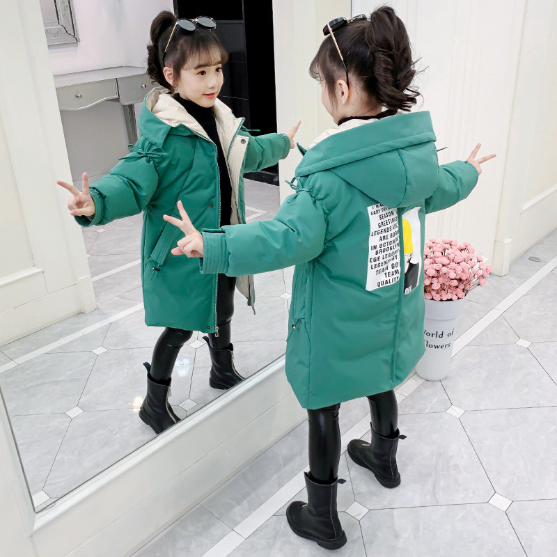 Girl Winter Clothing 2021 Winter New Child Clothing Thickened Cotton Padded Jacket Children Girl Cotton Coat Jacket