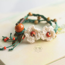 Flower and lodging original design) Handmade flower bracelet neck chain sensuary sweet and artistic fairy girls heart gift