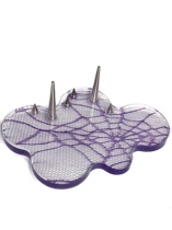 Black bubble original handmade punk purple spider web rivet ring storage ornaments subcultural creativity