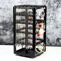 Earrings storage shelf necklace stud earrings multi-layer rotating large capacity dressing table display rack ring storage box