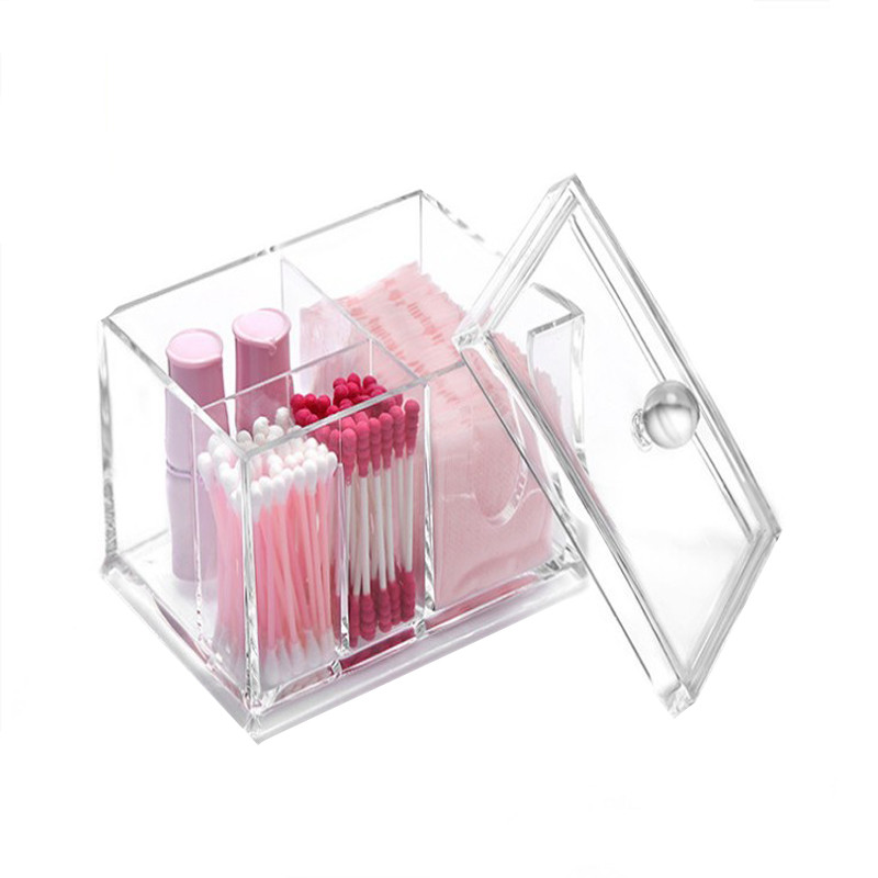 Boutique plastic cotton stick containing cartridge cover Makeup Remover Cotton Box Multifunction Makeup Desk Tabletop Makeup Cotton Finishing Box