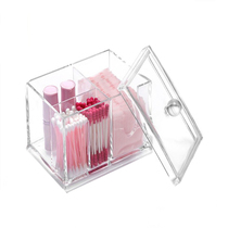 Boutique plastic cotton swab storage box with lid makeup remover Cotton Box multifunctional dressing table desktop Cotton finishing box