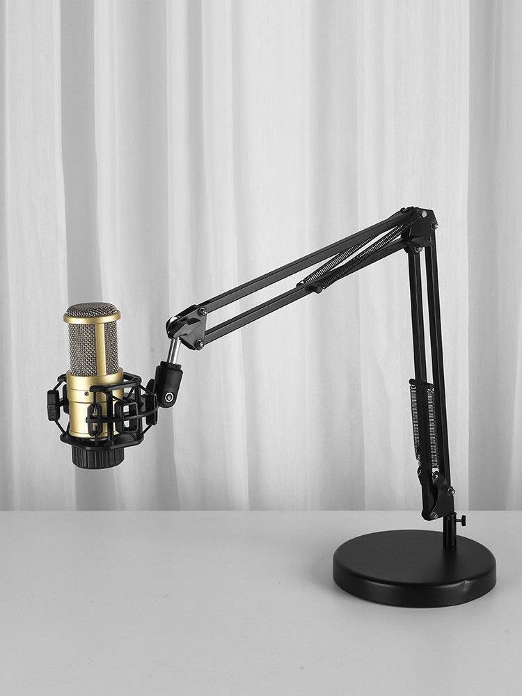 Lazy Microphone Stand Metal Cantilever Desktop Microphone Desktop Fixed Weighted Plus Stable Base Live Recording Mic - Taobao