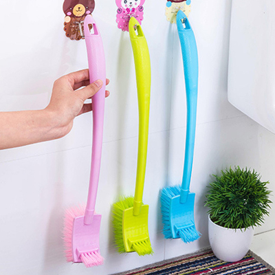牧月卫生间长柄马桶刷 带底座落地清洁刷塑料套装厕所刷