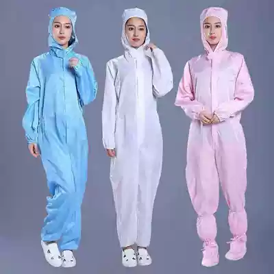 Anti-static overalls, hooded, breathable, dust-free coat, stripes, Four Seasons for men and women