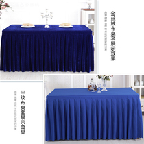 Treasure Blue Hotel Table Cloth Table Cloth Gold Velvet Cloth Meeting Room Table Cloth Square Table Cloth 3 2 m Wide Oversized Table Cloth