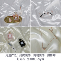 White Silk Satin Fabric White Silk Fabric White Ben White Tinglin Gift Box Inner Lining Silk Silk Cloth White Anti-Dust Cloth