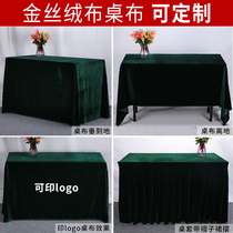 Custom event Meeting Table Butdesk Brink Green Buttable Table Skirt Table Cover Desk Cover Sign to Table Bub Offer Mat Cloth