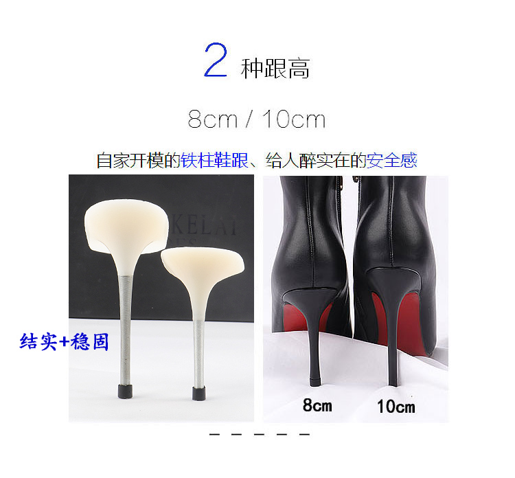 Martin boot stiletto gót nữ mùa thu đông cộng với nhung nhọn gợi cảm skinny skinny bốt hoang dã sandal bốt ngắn - Giày ống boot nữ