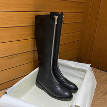  Leather boots womens 2021 new front zipper high boots guidi ghost emperor 410 knight boots knee-high Martin boots