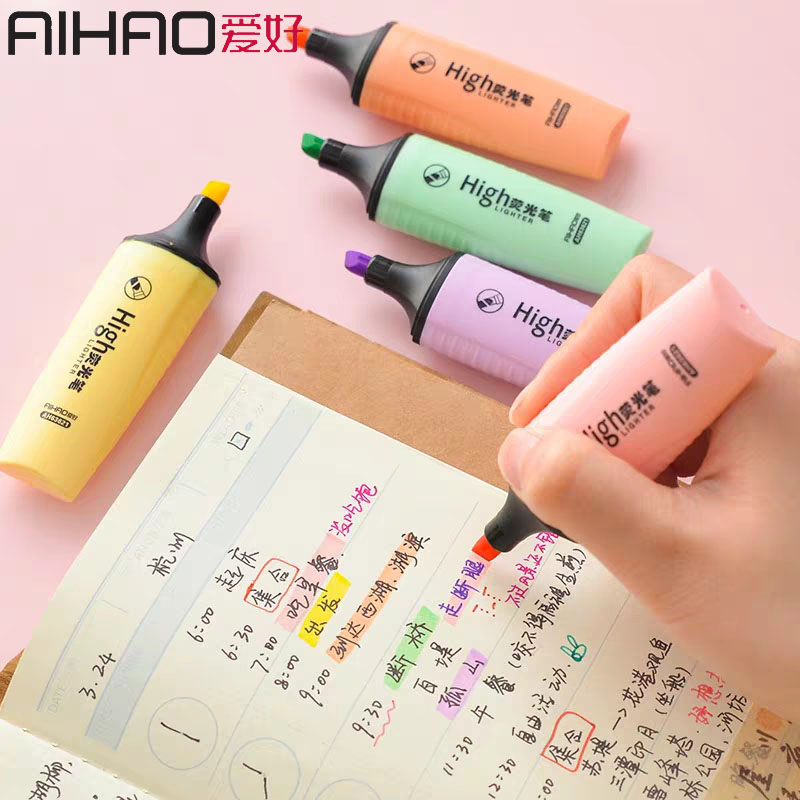 Hobby Fluorescent Pen Sweet Macaron Colour Mark Pen Student Note Pen Office Mark Pen 63621