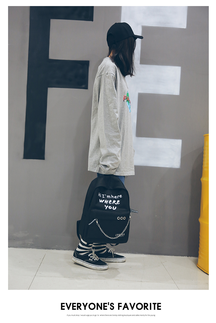 Nữ sinh phiên bản Hàn Quốc Harajuku ulzzang Campus Harbor ba lô cá tính balo da đựng laptop