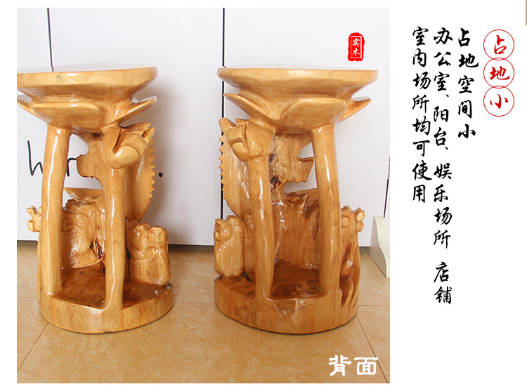 Nhà máy trực tiếp trang trí phòng khách long não gỗ khắc khung gỗ rắn cơ sở cây cảnh giá sàn hoa đứng sản phẩm mới - Các món ăn khao khát gốc bàn ghế gỗ gốc cây giá rẻ