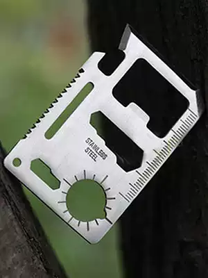 Portable multi-function stainless steel saber card Outdoor saber card life-saving card mountaineering camping tool card card knife
