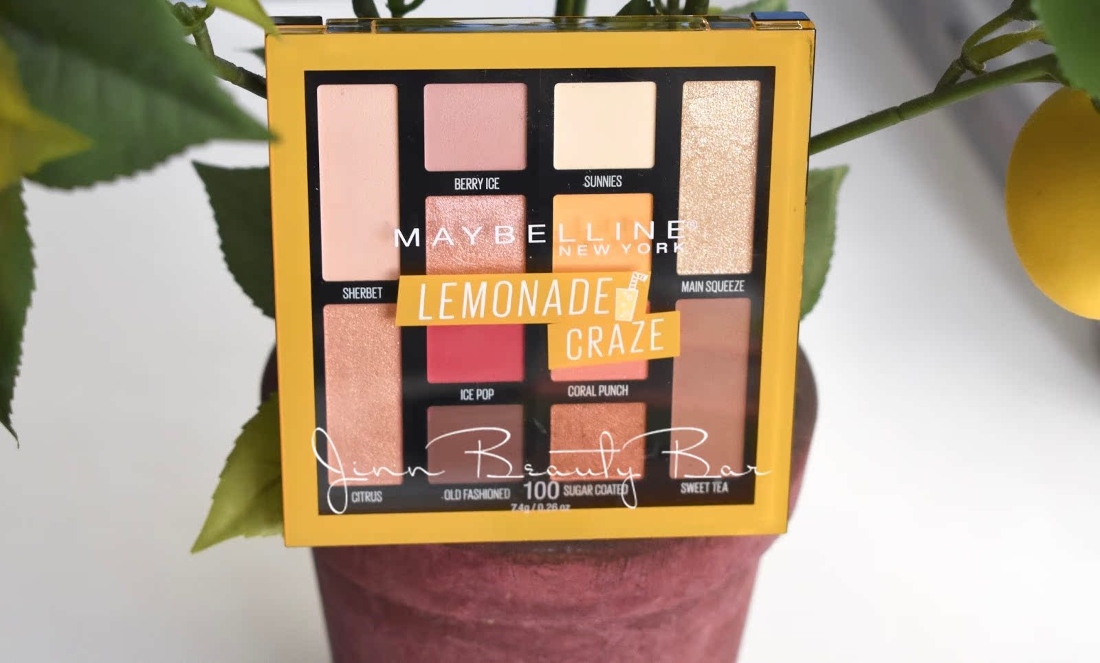 Spot Maybelline Maybelline Lemonade Craze Lemon Eyeshadow Palette Red Orange Yellow bảng mắt nội địa trung