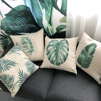 Nordic style Pillow sofa cushion living room cotton linen large household square ins modern simple home