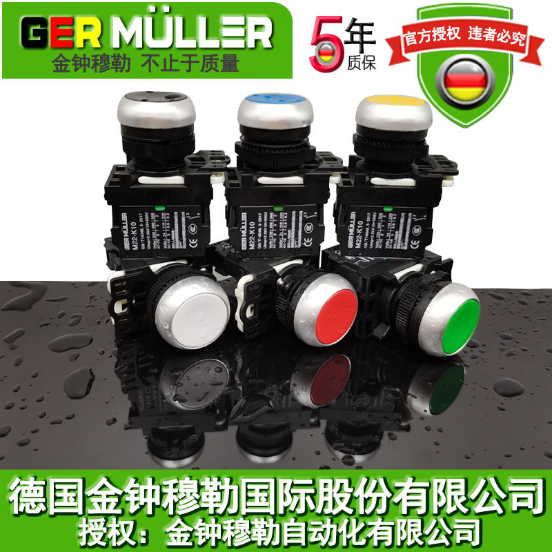 Admiralty Mueller Flat Head Button Switch Flat Button Control Switch Self-Lock Reset Switch Gate Control Switch Button Subswitch