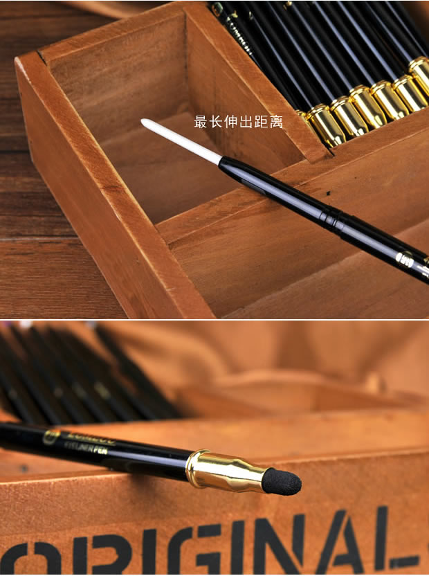 Authentic bút kẻ mắt Romeo màu nằm tằm bút mắt bóng xốp đầu tự động xoay chống tóc chống mồ hôi câm ánh sáng - Bút kẻ mắt bút kẻ mắt lameila